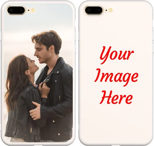 Vista 9 de Funda de teléfono con foto personalizada para iPhone 7 Plus 8 Plus, imagen personalizada/texto, funda negra delgada y suave, regalo único de nicho