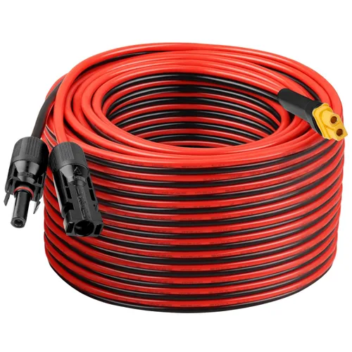 Vista 14 de Cable de extensión solar XT60 de 10 AWG 2 3 6 10 15 20 25 35 40 50 75 100 pies XT60 adaptador de conector de extensión solar más grueso cable hembra