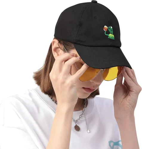 Vista 8 de Gorra de béisbol bordada Kermit The Frog ajustable, unisex, clásica, para papá
