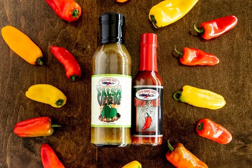 Vista 8 de SOUTH SHORE SAUCE Salsa picante gourmet SALSA VERDE suave picante con jalapeños sin gluten, dulce fresco y refrescante, sabor de una sola porción