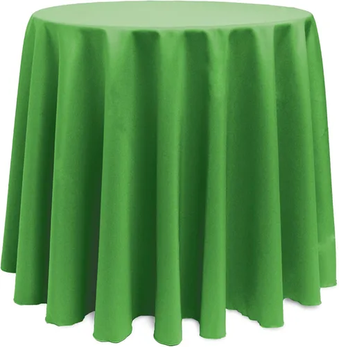 Vista 49 de Ultimate Textile Mantel redondo de lino de poliéster de 132 pulgadas, color rojo festivo