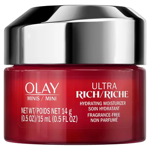 Vista 2 de Olay Regenerist Crema hidratante facial ultra rica, sin fragancia, tamaño de prueba, 0.5 onzas