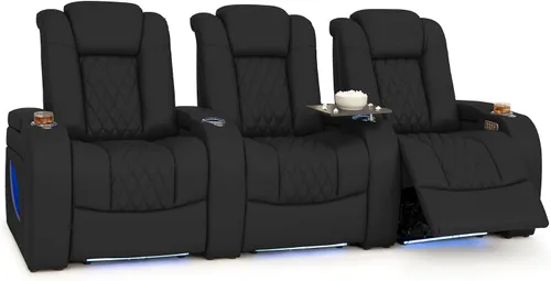 Vista 80 de Seatcraft Asientos de cine en casa Virtuoso LT Tawny Single reclinable Leonado