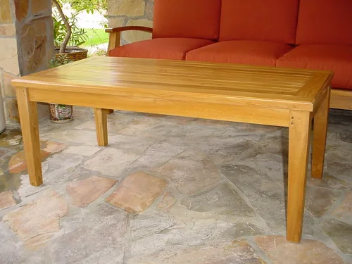 Vista 2 de Anderson Teak Mesa de centro rectangular Brianna de los muebles del jardín del césped del patio