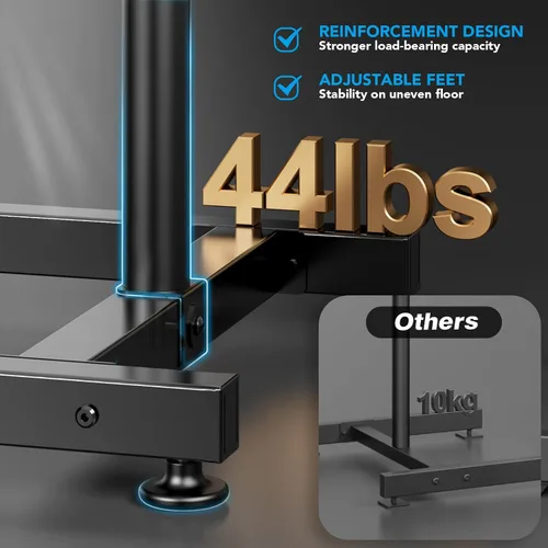 Vista 5 de AX WABER Soporte de Piso para TV para Pantallas de 13-50 Pulgadas Soporta hasta 77lbs, Soporte de Piso para Monitor Ajustable en Altura