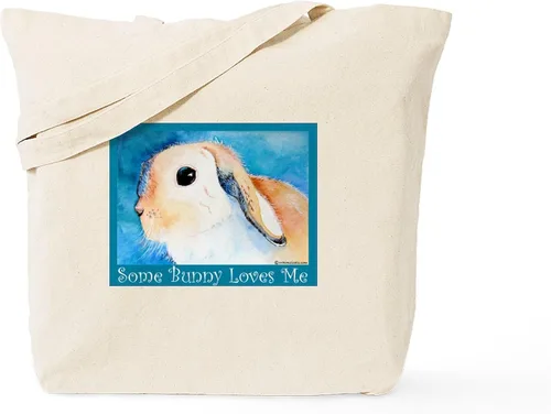 Vista 9 de CafePress Lop Eared Bunny - Bolsa de lona reutilizable beige, Caqui, S