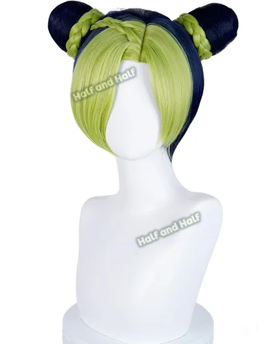 Vista 14 de Obanai - Peluca corta para cosplay, pelucas de guerrero anime de demonio Negro Obanai