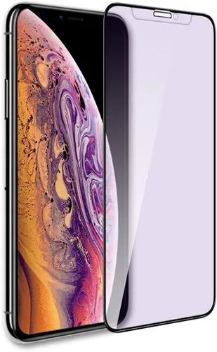 Vista 9 de PERFECTSIGHT Protector de pantalla de vidrio templado con luz azul compatible con iPhone 11 Pro Max 2019, iPhone Xs Max 2018 de 6.5 pulgadas, marco