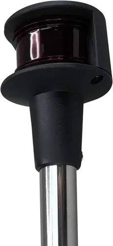 Vista 2 de Pactrade Marine Luces de proa para barcos incandescentes - Luces de navegación de barco rojas y verdes con base extraíble - Polo angular de 12