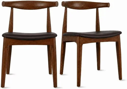 Vista 16 de 2xhome sillón de brazos estilo Eames, Madera Noble Natural