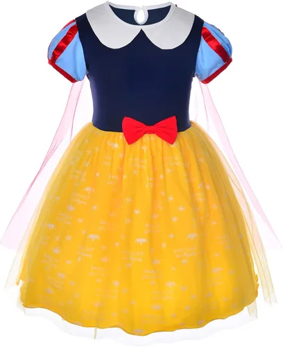 Vista 2 de Little Girls Princess Costume For Birthday Party With Headband