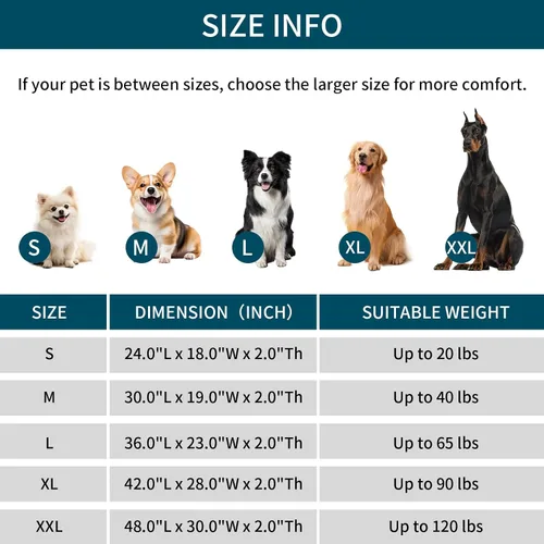 Vista 6 de LIORCE Cama para perros pequeños, almohadilla para jaula para cachorros con funda extraíble lavable y forro impermeable, tapete de espuma