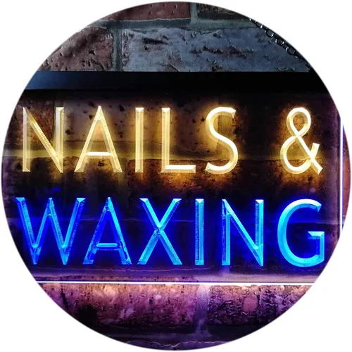 Vista 15 de ADVPRO Nails Waxing Beauty Salon Display Dual Color LED Neon Sign Blue & Red 12" x 8.5" st6s32-i0358-br
