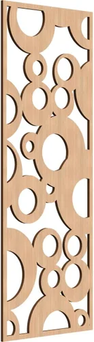 Vista 55 de 9 3/8"W x 24 3/8"H x 1/4"T Farwell Decorativos Paneles de Pared de Madera Calado, Hickory