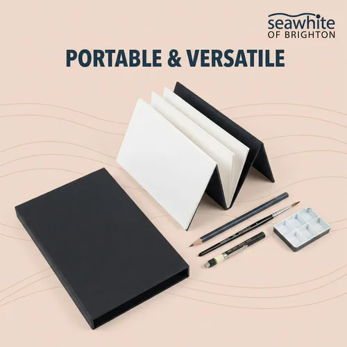 Vista 2 de Seawhite Pocket Concertina Sketchbook in Case 7x3.5 in (175mm x 90mm)