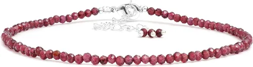 Vista 28 de Gempires - Tobillera ligera hecha a mano con cuentas, diseño clásico, hipoalergénica, chapada en plata de 11 pulgadas, regalo único para uso diario