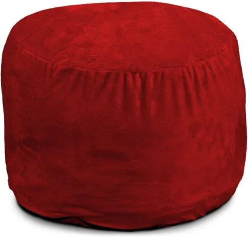 Vista 13 de ULTIMATE SACK Puf otomano de 2 pies Gamuza camello Relleno de espuma - Funda extraíble lavable Camel (Camel Suede)