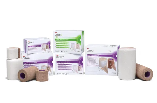 Vista 7 de 3M™ Coban™ 2 Sistema de compresión de dos capas 2092, 2 ", 1 kit/cartón 8 cartones/caja Model 2092. Case pack: 8 Cartons/Case. Self-adherent wrap