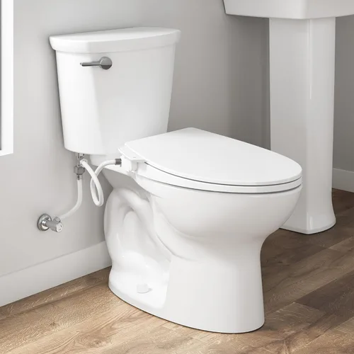 Vista 4 de American Standard 8043A60G.020 AquaWash Essentials SpaLet Asiento de inodoro con bidé no eléctrico con operación manual, color blanco