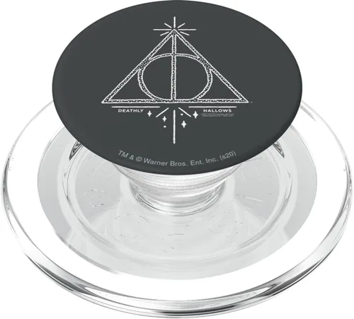 Vista 8 de Harry Potter Deathly Hallows Line Art PopSockets - Soporte para teléfonos y tabletas, Negro