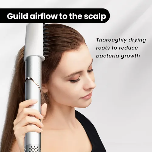 Vista 15 de GLAMUP Rizador de aire flexible 5 en 1 – Secador avanzado de alta velocidad, estilizador mágico con agarre apretado, herramienta de viaje de secado