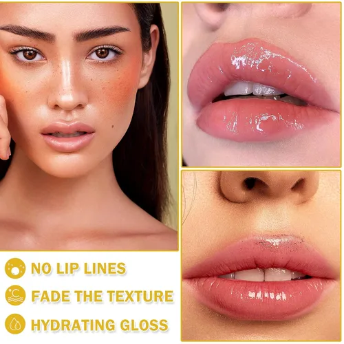 Vista 4 de 3 piezas de bálsamo labial de abeja, pote de miel, miel fresa manzana, mascarilla labial para dormir, bálsamo labial de abeja hidratante sedoso