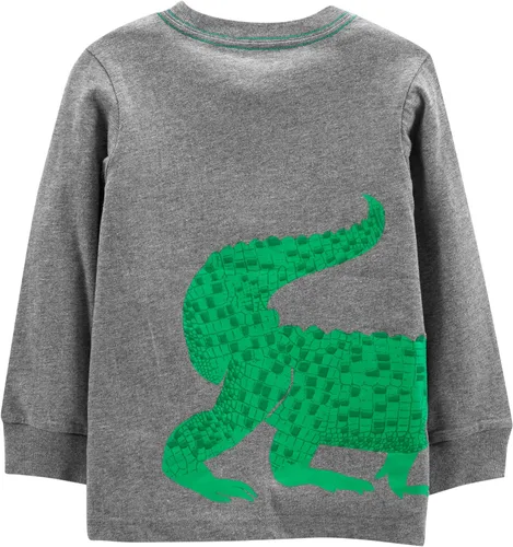 Vista 2 de Simple Joys by Carter's Camisetas gráficas de manga larga para niños pequeños, paquete de 3