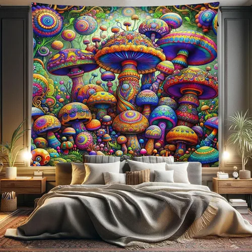 Vista 174 de Ambesonne Tapiz de arte afro, hombre negro fuerte con una corona de trazos impresión de pintura moderna, decoración de tela para colgar en la pared