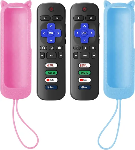 Vista 9 de Control remoto de repuesto para Roku TV con funda protectora suave, control remoto universal para TCL Roku/Hisense Roku/Onn Roku/Sharp Roku/Element