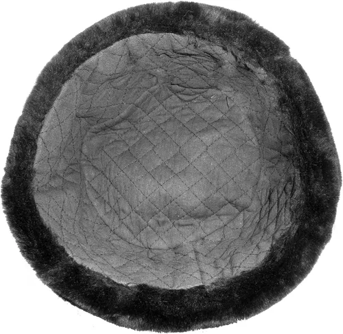 Vista 5 de Sombrero de invierno blanco con orejeras Ushanka ruso. con insignia de soldado soviético, Negro