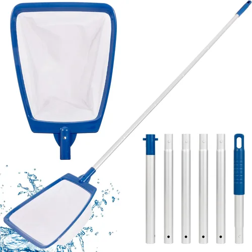 Vista 8 de POOLAZA Red de desnatador para bañera de hidromasaje, malla fina con mango de aluminio extensible de 35 pulgadas, para bañera de hidromasaje