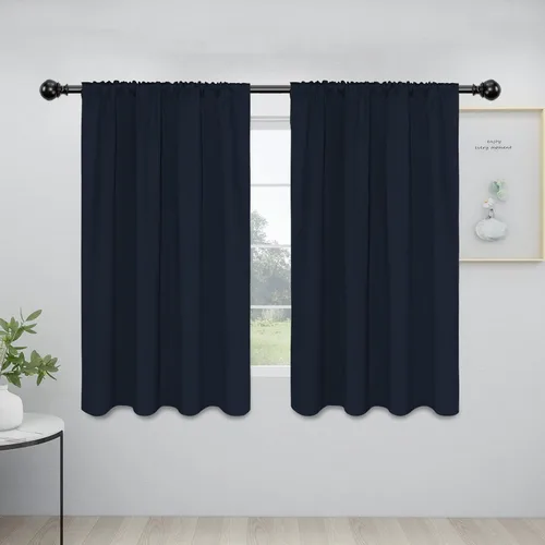 Vista 139 de Easy-Going - Cortinas opacas con bolsillo para varilla para dormitorio, cortinas de ventana para oscurecer la habitación para sala de estar