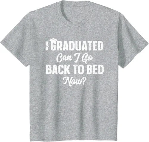 Vista 38 de Graduation Gift For Her Camiseta I Graduated Can I Go Back To Bed Now, Negro