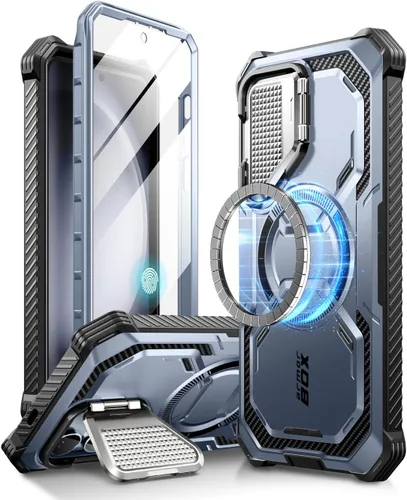 Vista 9 de i-Blason Armorbox - Funda para Samsung Galaxy S24 Plus, S24+ con protector de pantalla integrado, soporte y funda para cámara (negro)