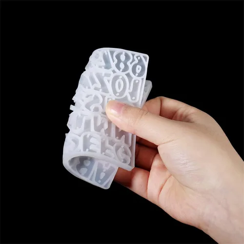 Vista 6 de 1 unids/bolsa Alfabeto Resina Epoxi Molde Letras Número Pendientes Colgantes Moldes de Silicona para DIY Resina Epoxi Suministros Accesorios (01)