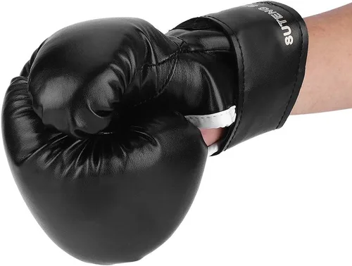 Vista 8 de Guantes de Muay Thai para niños acolchados ajustables Kickboxing para 3-12 años de edad, material de PU