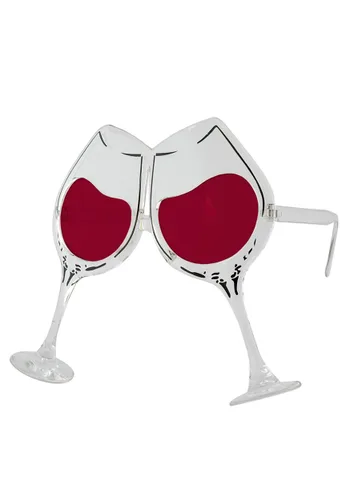 Vista 3 de Lentes de Copa de Vino Transparente/Rosa Multicolor