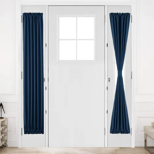 Vista 196 de DWCN Cortinas para Puertas Francesas – Cortinas opacas térmicas con bolsillo para barra para puertas con ventana de cristal, puertas de cocina