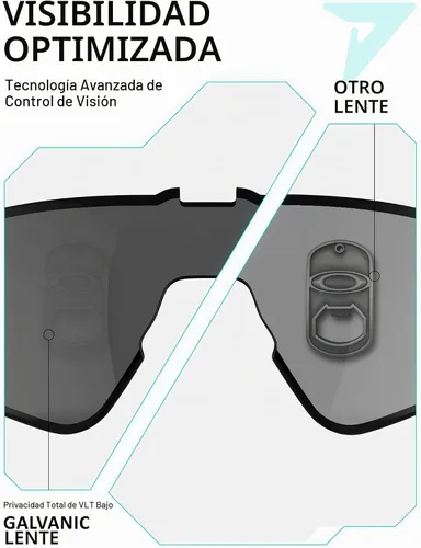 Vista 4 de Galvanic Lentes de repuesto para gafas de sol Oakley Radar Path Radar Path Asian Fit (AF) – Rubí + negro polarizado – Paquete combinado