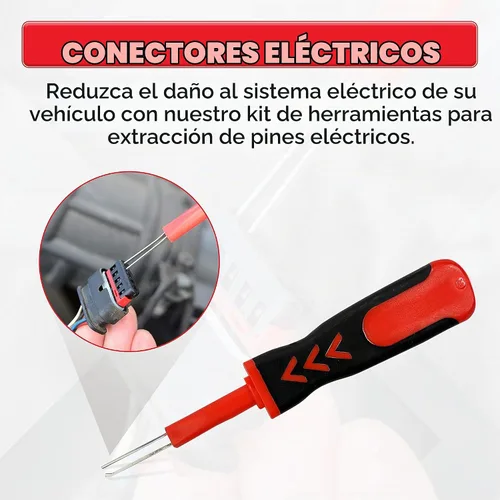 Vista 7 de AFA Tooling - Kit de extracción universal de terminales (25 piezas) – Retira de forma segura los terminales de los conectores eléctricos – Mangos