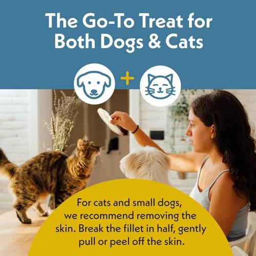 Vista 4 de Fresh Is Best Golosinas liofilizadas para perros – Pescado crudo liofilizado para gatos y caninos en bolsa resellable con cremallera – Golosinas