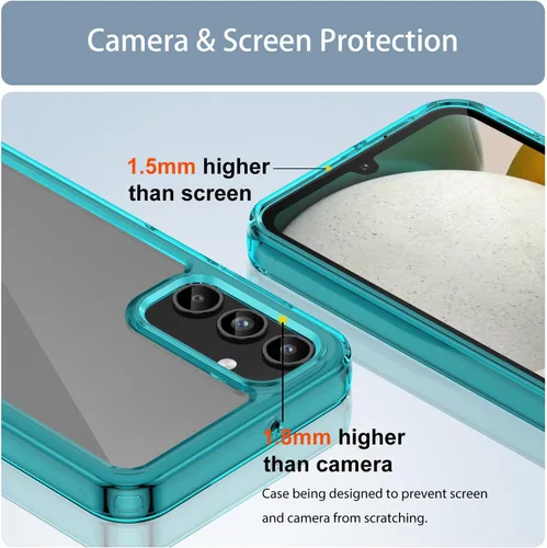 Vista 5 de Funda para teléfono Samsung Galaxy-A15-5G: Cubierta de teléfono a prueba de golpes de grado militar con protector de pantalla de vidrio templado