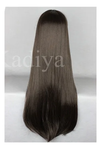 Vista 5 de Kadiya - Pelucas largas y rectas para mujer color marrón oscuro