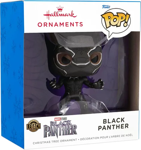 Vista 3 de Hallmark Marvel Black Panther Funko Pop! Adorno navideño