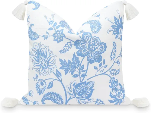 Vista 8 de Hofdeco Premium Funda de almohada lumbar para interiores y exteriores, solo para patio, 12 x 20 pulgadas, repelente al agua para patio trasero