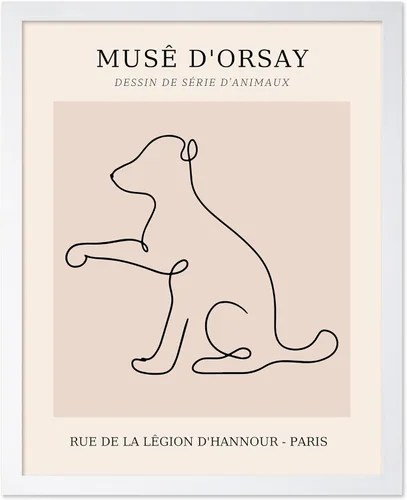 Vista 40 de Poster Master Póster Vintage – Impresión Retro de Dachshund – Arte de Perro – Dibujo Lineal – Arte de Boceto – Regalo para Niños, Niñas y Amantes