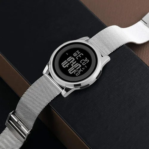 Vista 3 de YUINK Mens Watch Ultra-Thin Digital Sports Watch Waterproof Stainless Steel Fashion Wrist Watch for Men Women