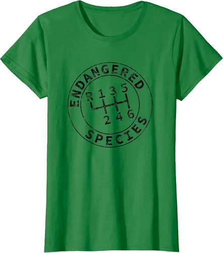 Vista 13 de Endangered Species Stick Shift Manual Transmission Drivers T-Shirt Baby Blue
