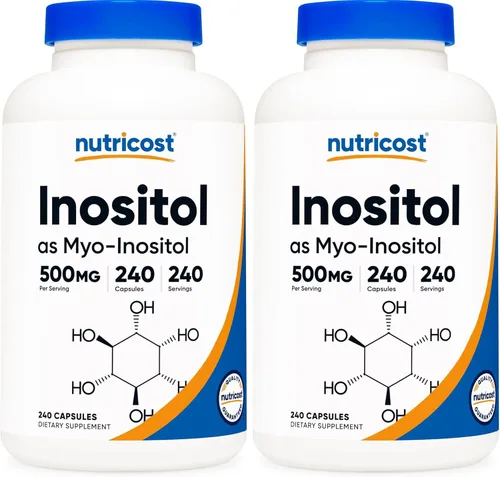 Vista 9 de Nutricost Cápsulas de inositol de 500 mg, 240 cápsulas – Cápsulas vegetales, sin OMG, sin gluten (mio-inositol)