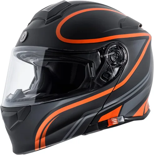 Vista 10 de TORC T28 - Casco integral para motocicleta con diseño gráfico de estrella, aprobado por DOT y ECE 22.05 (Estrella Oscura-X-Pequeño)